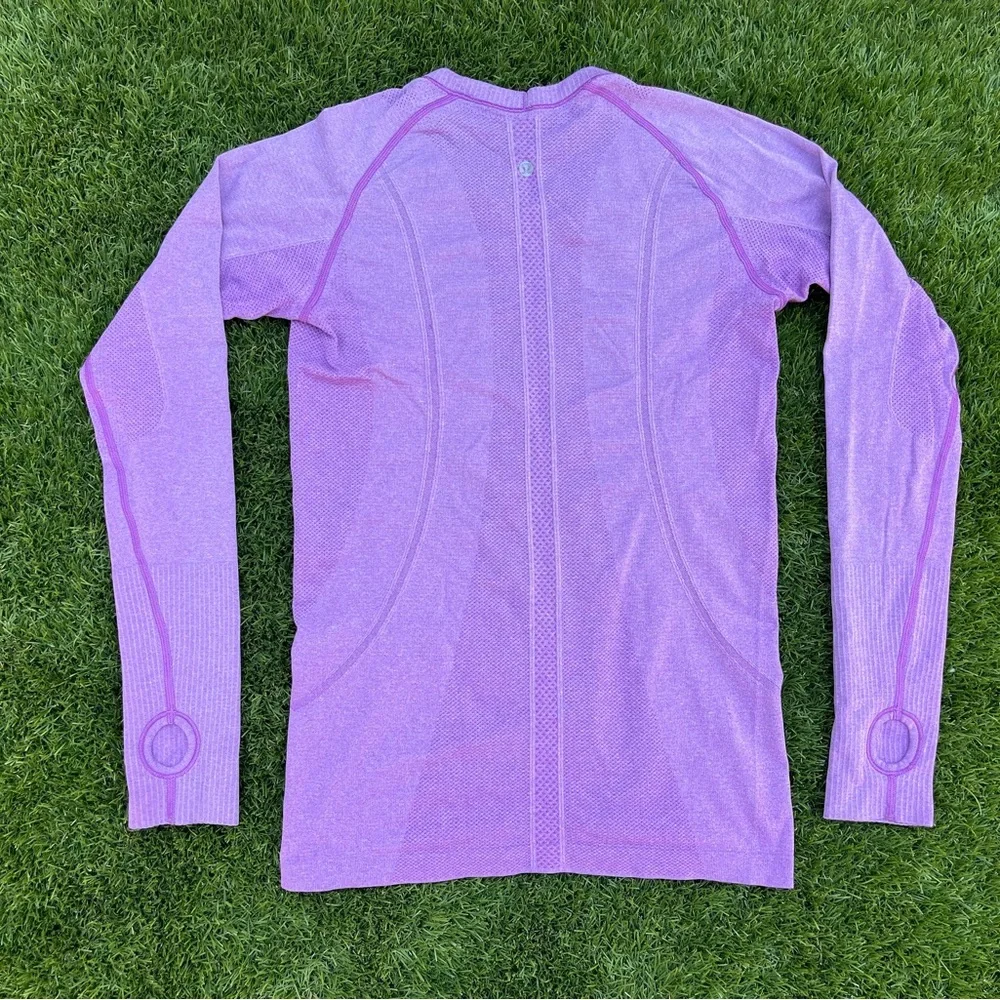 Lululemon Purple Women's Long Sleeve Top - Picture 4 of 5